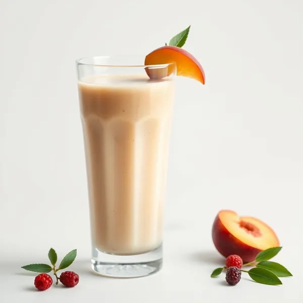 Smoothie de Pêssego e Leite de Cânhamo Sem Açúcar