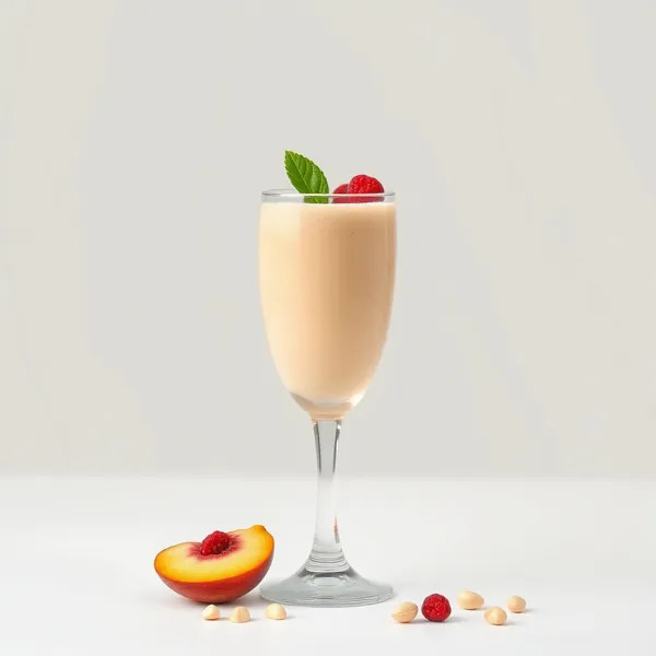 Smoothie Sem Açúcar com Pêssego e Leite de Macadâmia