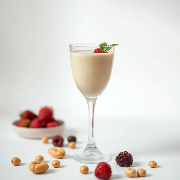 Smoothie Senza Zucchero con Burro di Arachidi e Latte di Macadamia