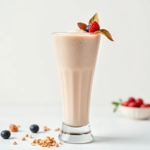 Smoothie Sem Açúcar de Manteiga de Amendoim e Leite de Espelta