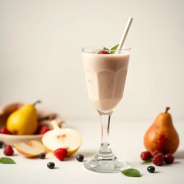 Smoothie Ohne Zucker Birne und Macadamia Milch