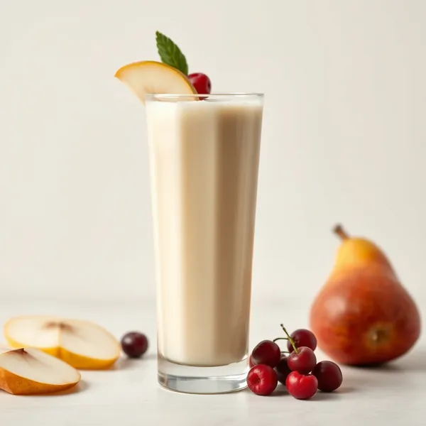Batido de Pera e Leite de Soja Sem Açúcar