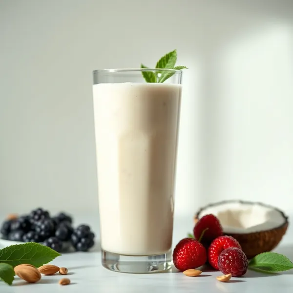 Frullato di Proteine Senza Zucchero con Latte di Mandorla e Cocco