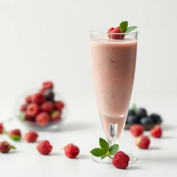 Sugar-Free Raspberry Hemp Milk Smoothie