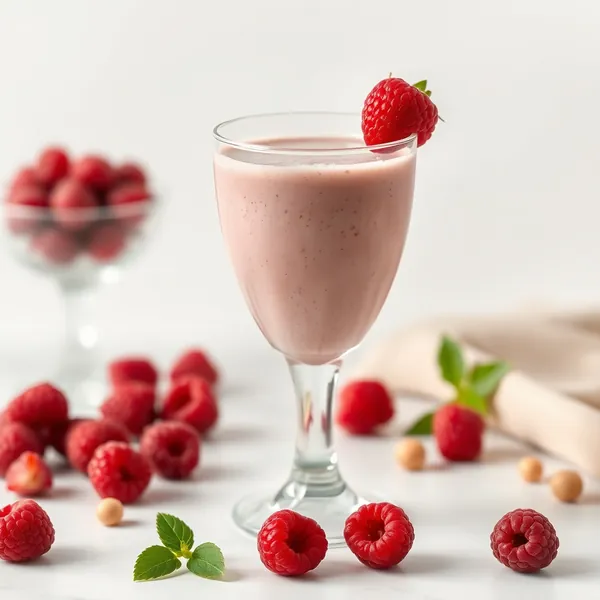 Sugar-Free Raspberry Macadamia Milk Smoothie