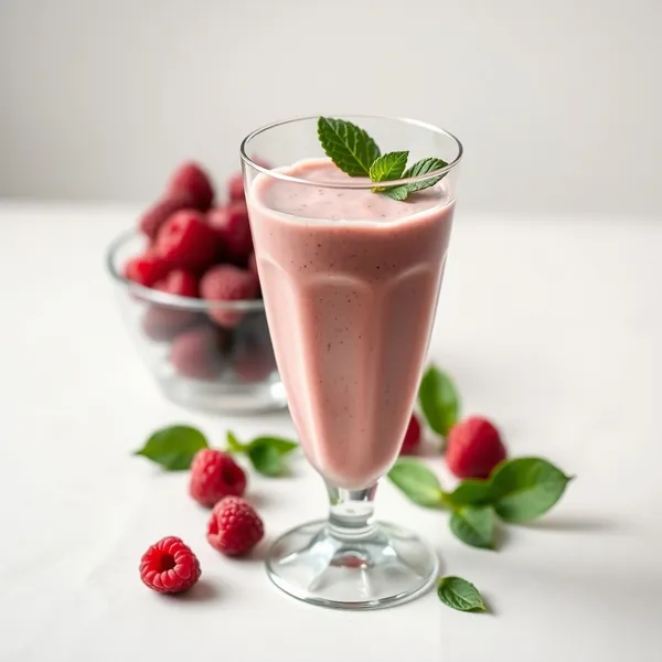 Sugar-Free Raspberry Pea Milk Smoothie