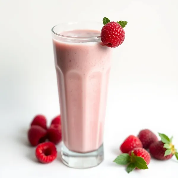 Smoothie di Lampone e Latte di Riso Senza Zucchero