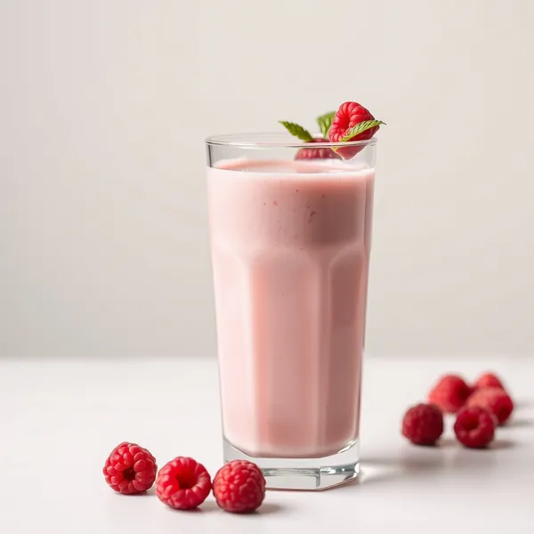 Sugar-Free Raspberry Spelt Milk Smoothie