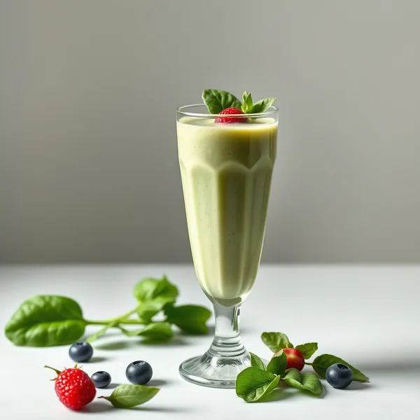 Sugar-Free Spinach Pea Milk Smoothie