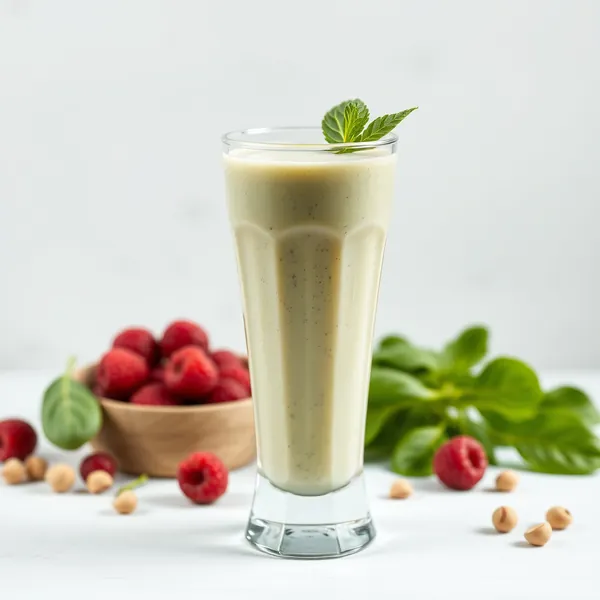 Smoothie Sans Sucre aux Épinards et Lait de Pistache