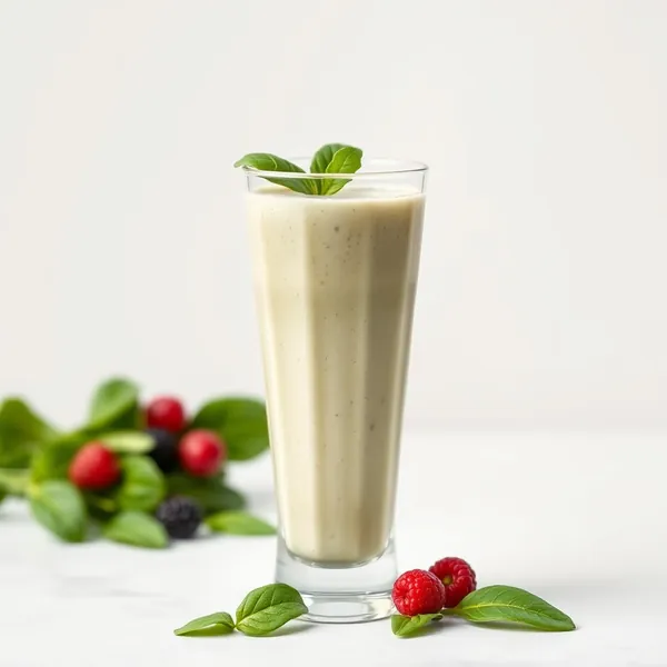 Smoothie Sans Sucre aux Épinards et Lait de Riz