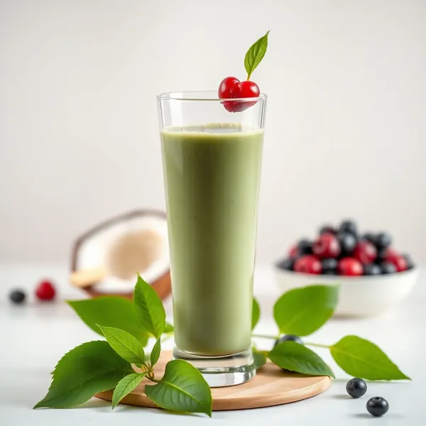 Batido Sin Azúcar de Espirulina, Almendra y Coco