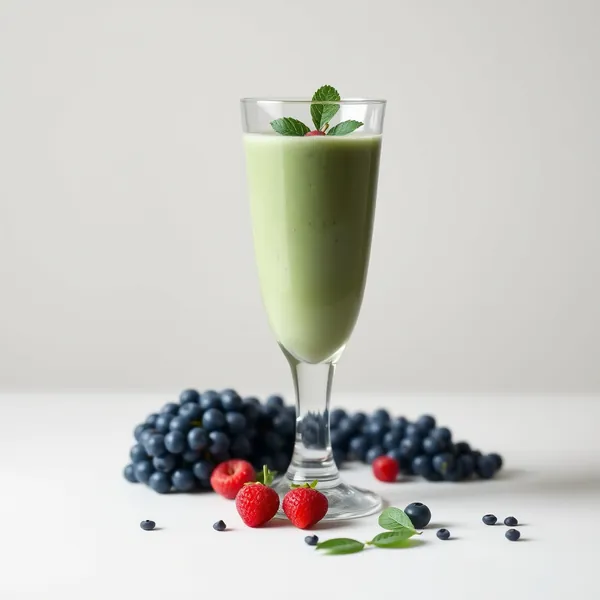 Smoothie Senza Zucchero di Spirulina e Latte di Piselli