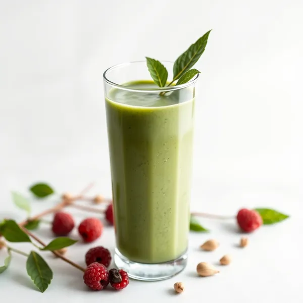 Sugar-Free Spirulina Pistachio Milk Smoothie