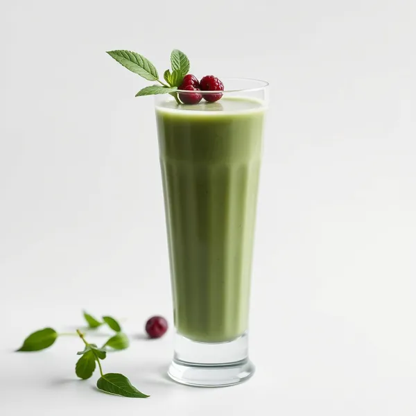 Zuckerfreier Spirulina Reis Milch Smoothie