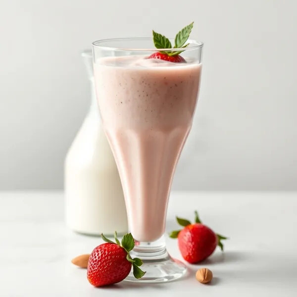 Smoothie Sans Sucre Fraise, Amande et Coco