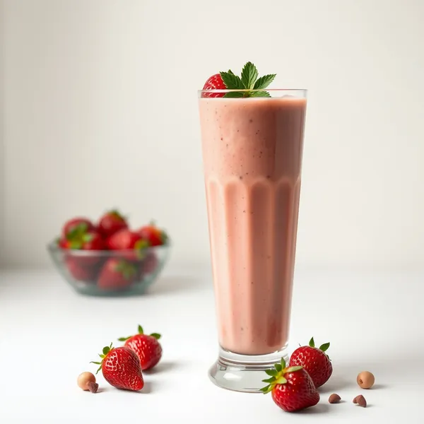 Smoothie Sem Açúcar de Morango e Avelã
