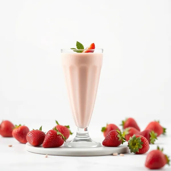 Sugar-Free Strawberry Macadamia Milk Smoothie