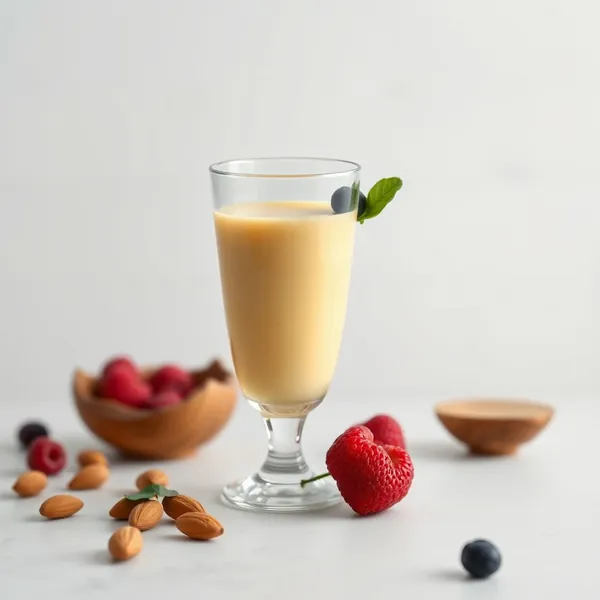 Smoothie Sem Açúcar de Cúrcuma, Amêndoa e Leite de Coco
