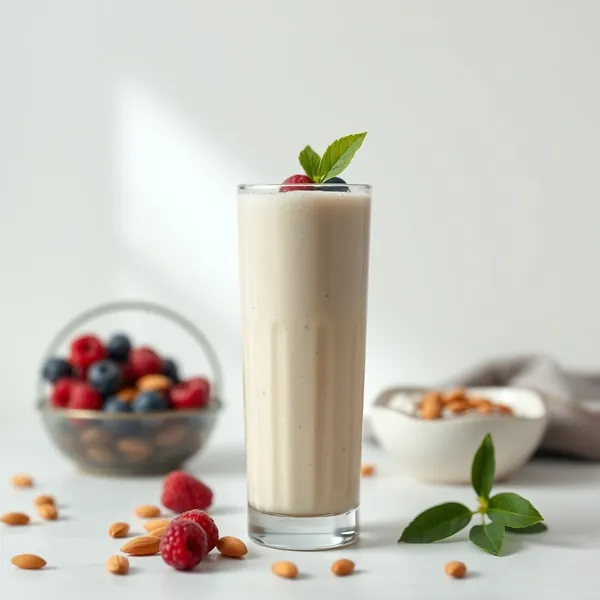 Smoothie de Manteiga de Amêndoa e Leite de Coco