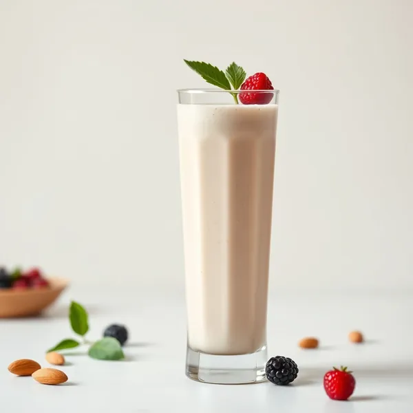 Smoothie de Manteiga de Amêndoa e Leite de Espelta
