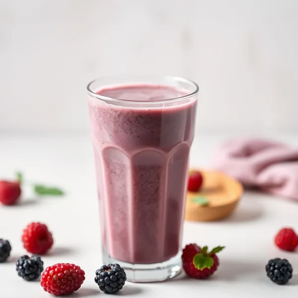 Smoothie de Leite de Caju e Amora Superfood