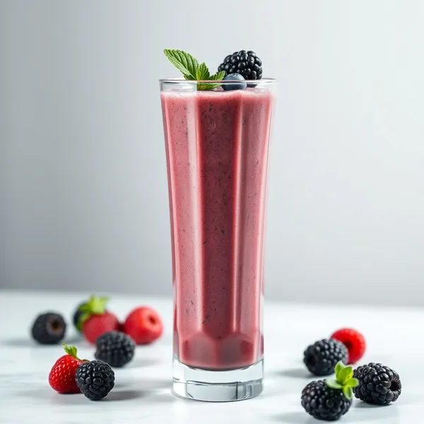 Smoothie de Yogourt Grec et Mûres Superaliment