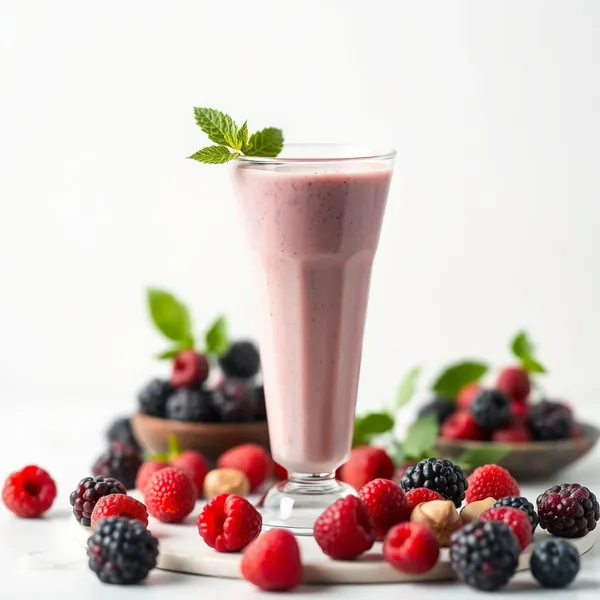 Batido Superfood de Mora y Leche de Avellana