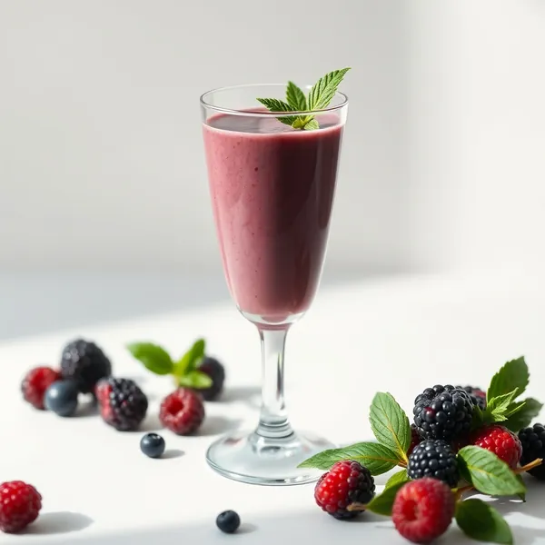 Smoothie de Leite de Cannabis e Amoras Superfood