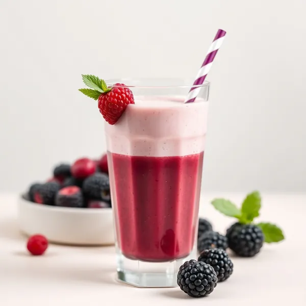 Smoothie de Kefir e Amora Superalimento