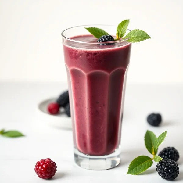 Smoothie de Thé Vert Matcha et Mûres Superfood
