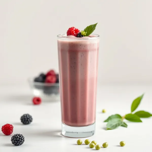 Smoothie Superfood Brombeere Erbsenmilch