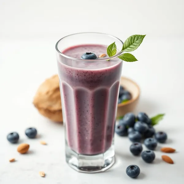 Smoothie Superfood Mirtilo Amêndoa Leite de Coco
