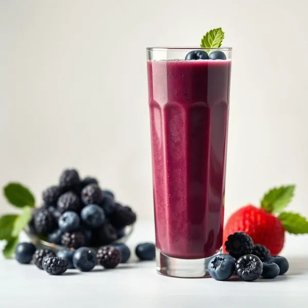 Smoothie de Café Frio com Mirtilos Superfood