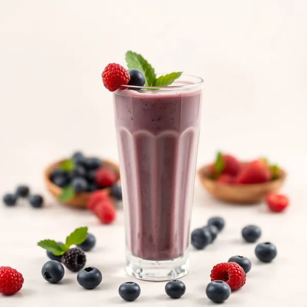 Smoothie de Leite de Avelã e Mirtilo Superfood