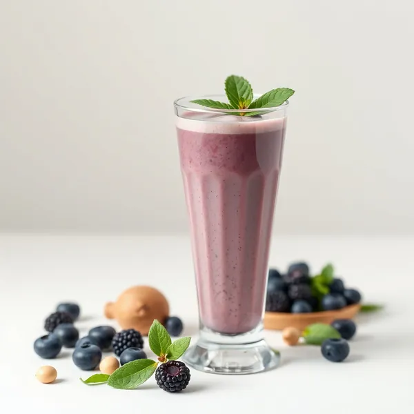 Smoothie de Leite de Macadâmia e Mirtilo Superalimento