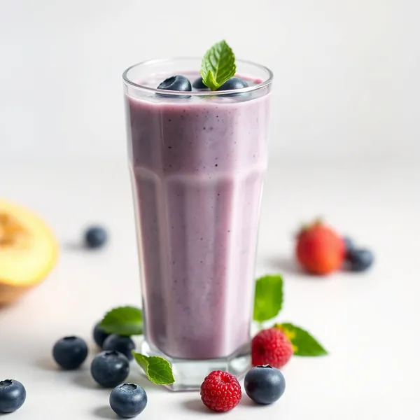 Smoothie Superfood de Mirtilo e Leite de Ervilha