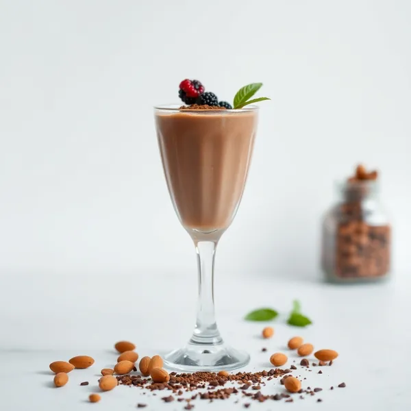 Smoothie au Cacao en Poudre et au Lait d'Amande