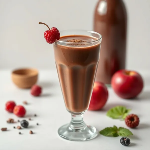 Smoothie de Cacau em Pó e Suco de Maçã