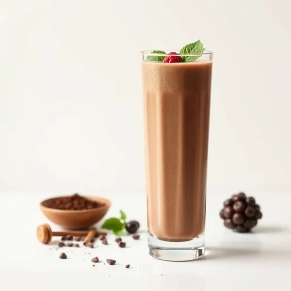 Smoothie de Cacau em Pó e Leite de Caju