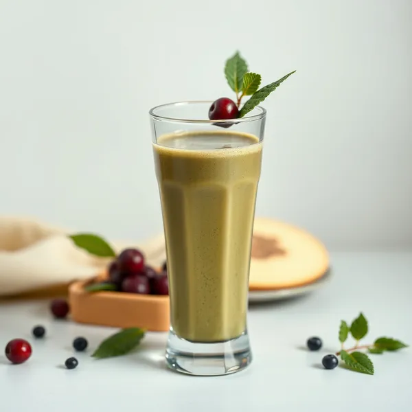 Smoothie de Cacau em Pó e Chá Matcha