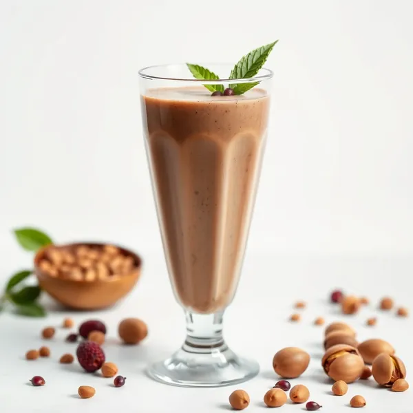 Smoothie de Cacau em Pó e Leite de Pistache