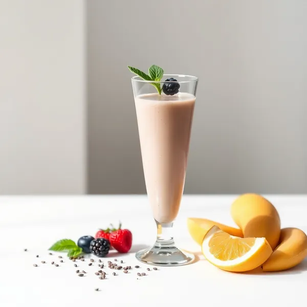 Smoothie de Sementes de Chia e Leite de Soja