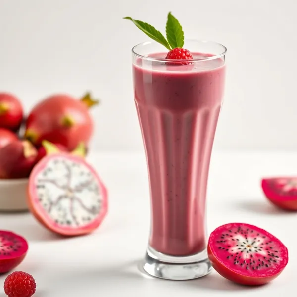 Smoothie de Dragonfruit e Leite de Arroz