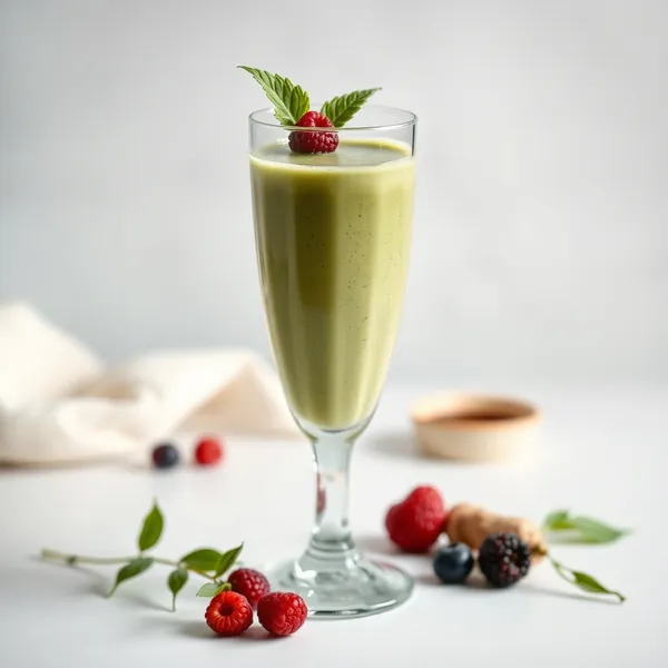 Smoothie de Thé Matcha au Gingembre