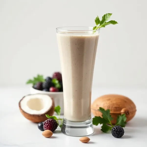 Batido Superalimento de Col Rizada, Almendra y Leche de Coco