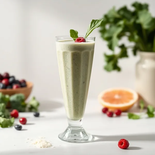 Smoothie aus Grünkohl und Reis-Milch