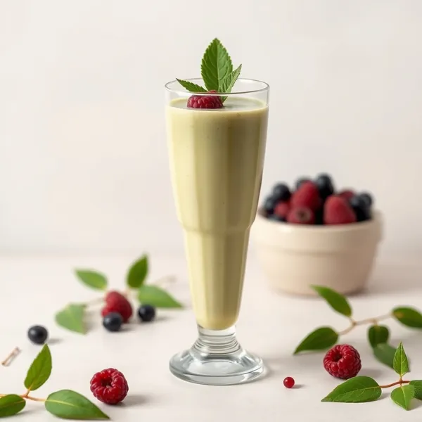 Smoothie de Matcha e Leite de Cannabis