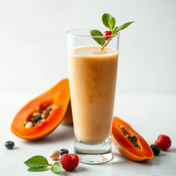 Smoothie Superfood de Papaya e Leite de Macadamia