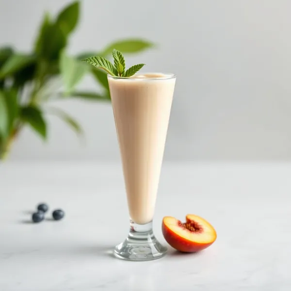 Superfood-Pfirsich-Hanfmilch-Smoothie